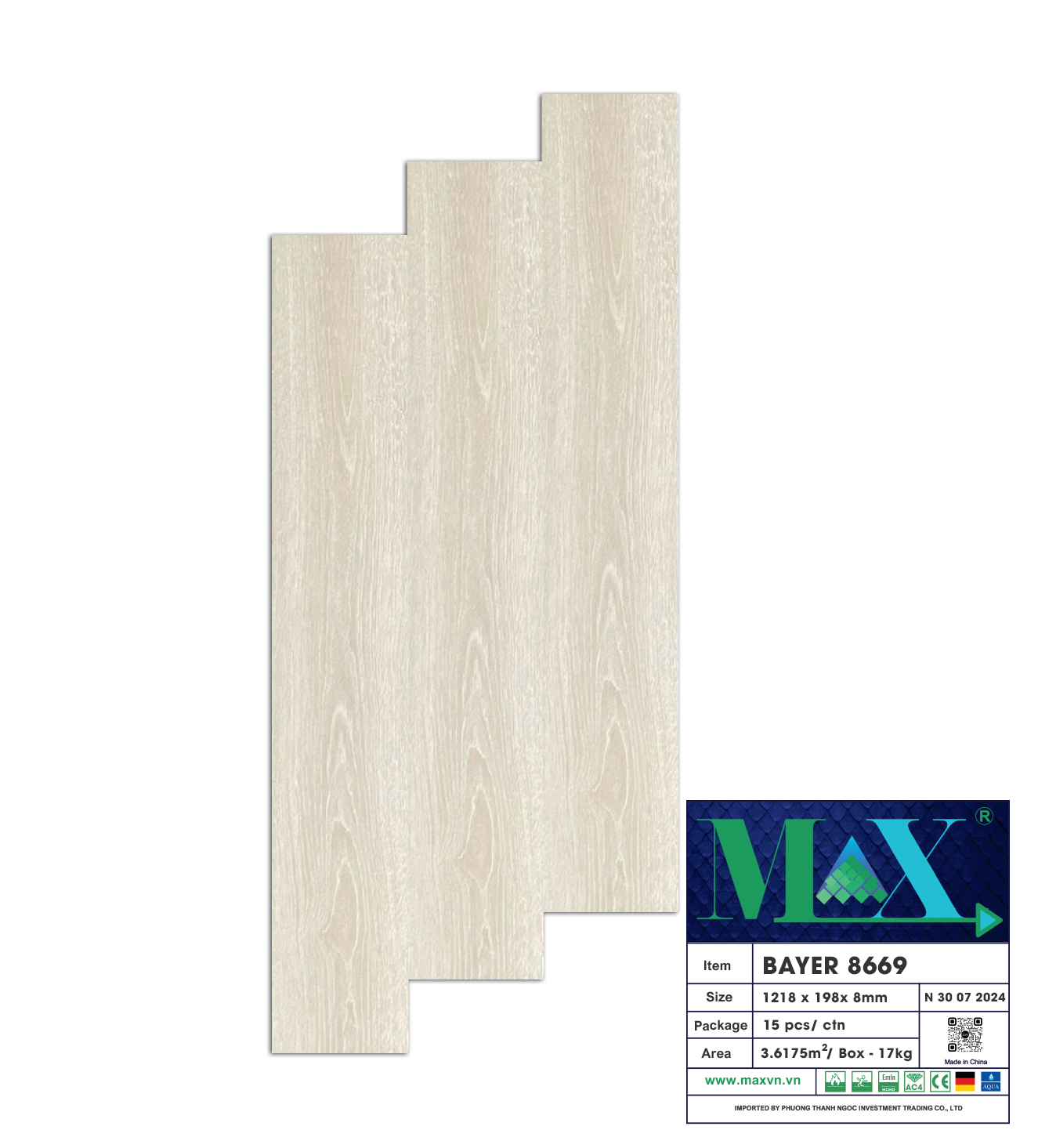 Sàn gỗ công nghiệp Bayer 8mm215